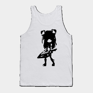 Kung Fu Girl (idol) minimal silhouette white Tank Top